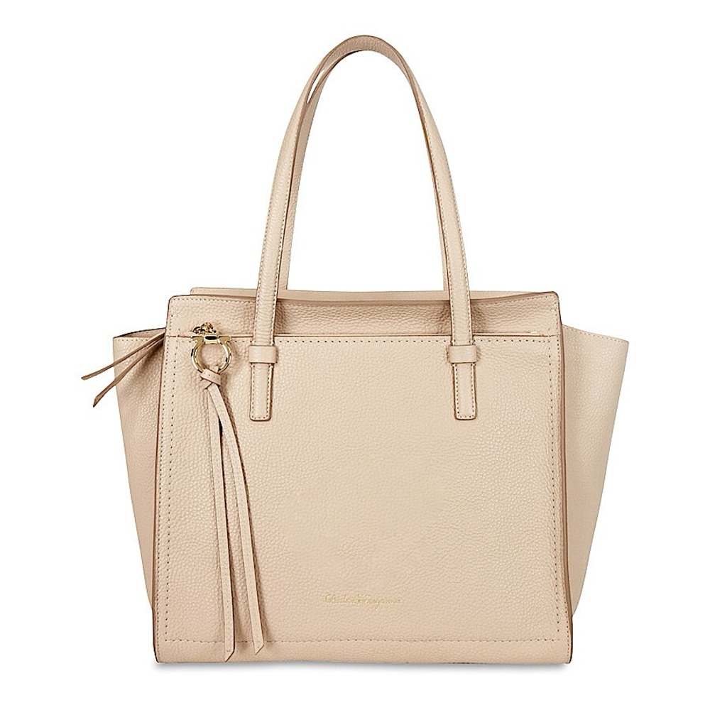 Salvatore Ferragamo | Amy Tote “Stone” Neutral Leather